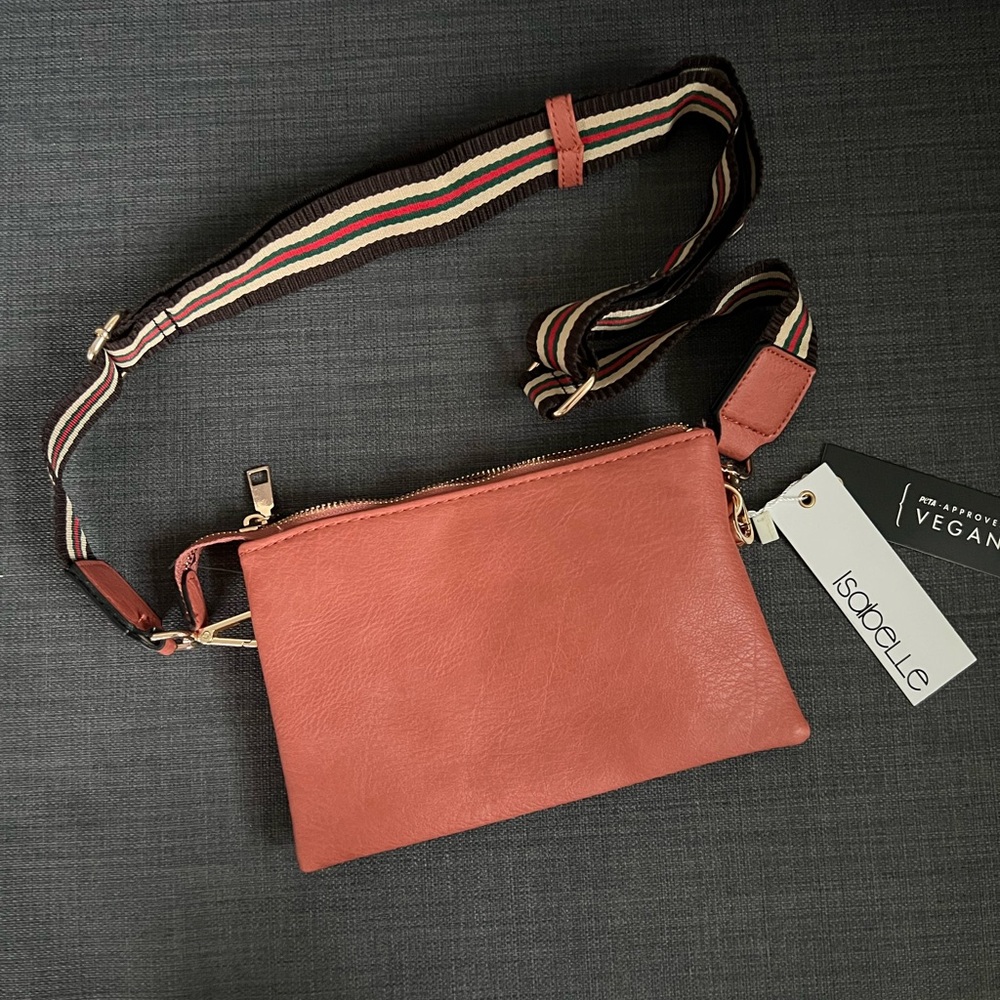 NWT ISABELLE VEGAN CROSSBODY BAG WRISTLET CLUTCH